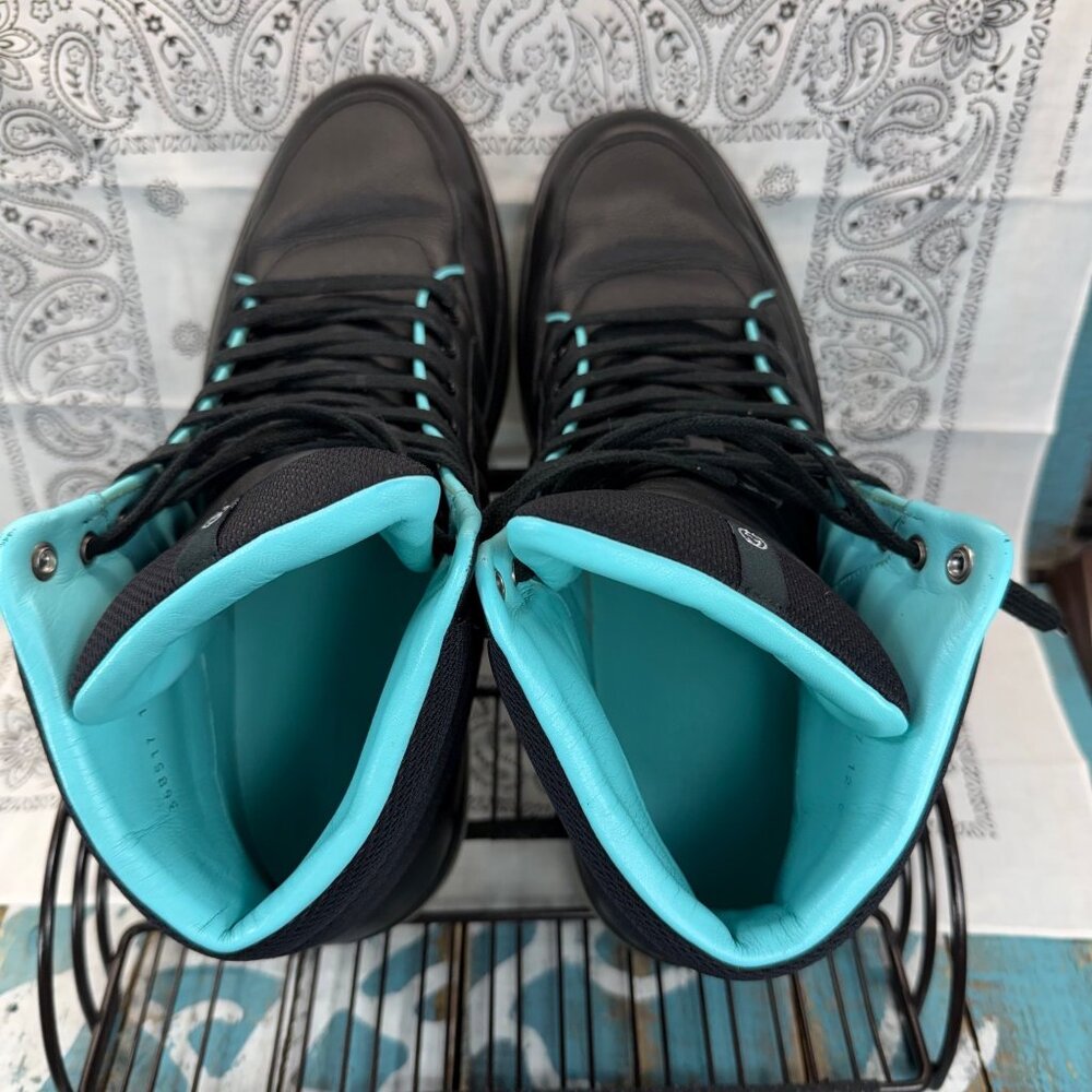 Gucci Miro’Soft Phantom NERO/TIFFANY 368517 AYOZ0 MENS US 12.5/Gucci Sz 12 ITALY - Picture 13 of 15
